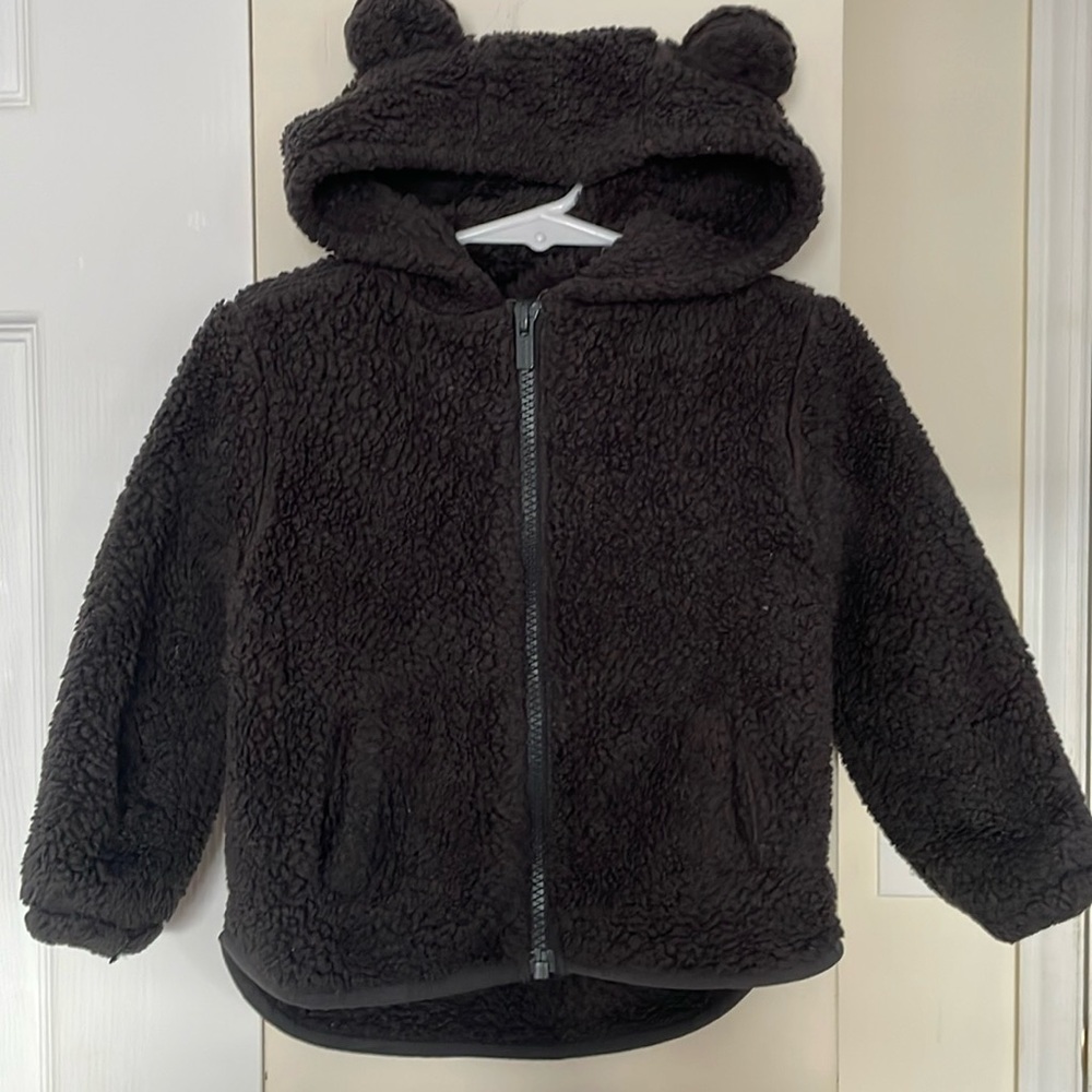 Old Navy Sherpa Critter Zip-Front Hooded Jacket